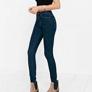 BDG Twig High Rise Jeans Womens Size 27 Dark Indigo Blue Wash Skinny Denim